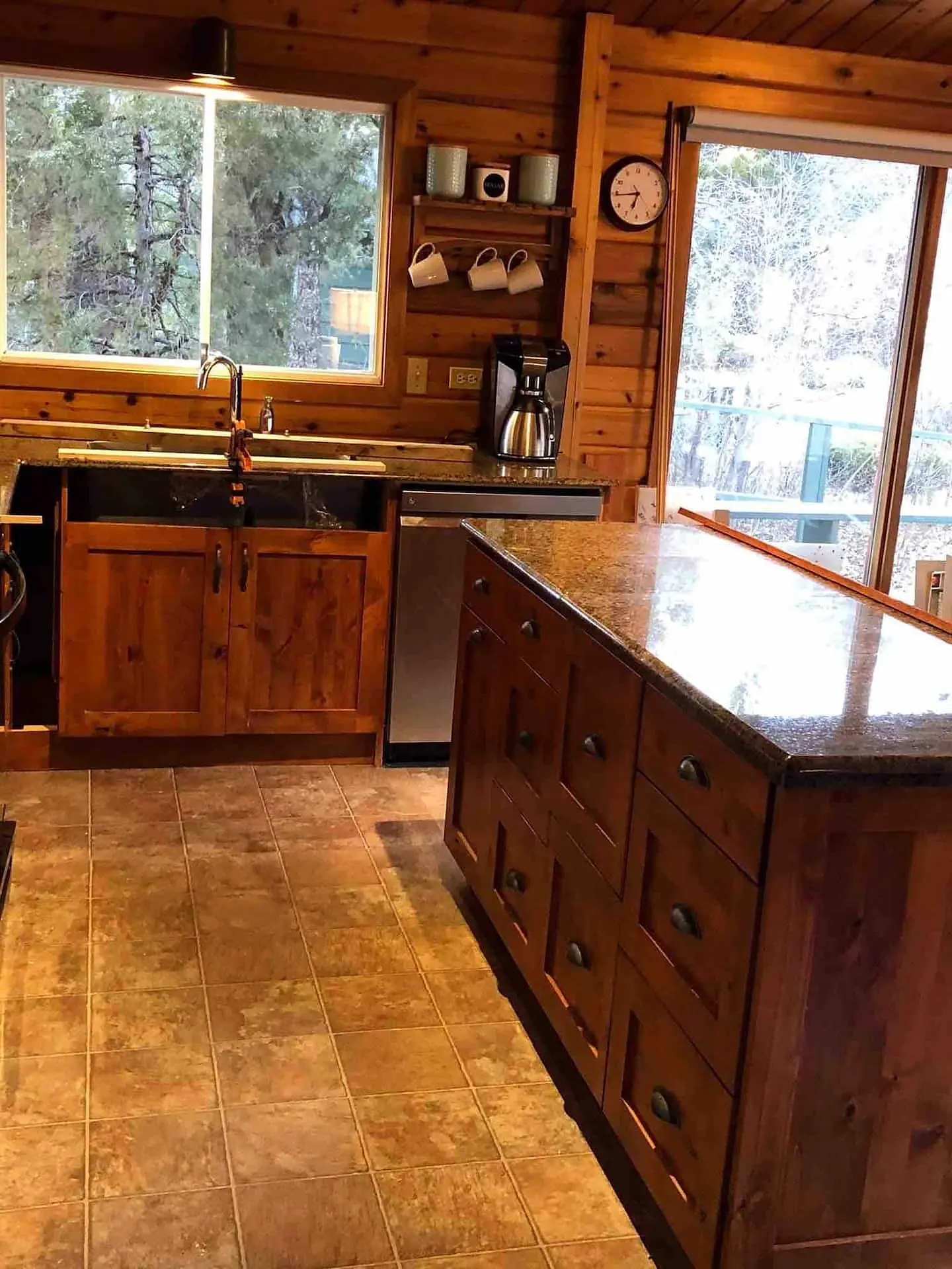 Kitchen counters and sink