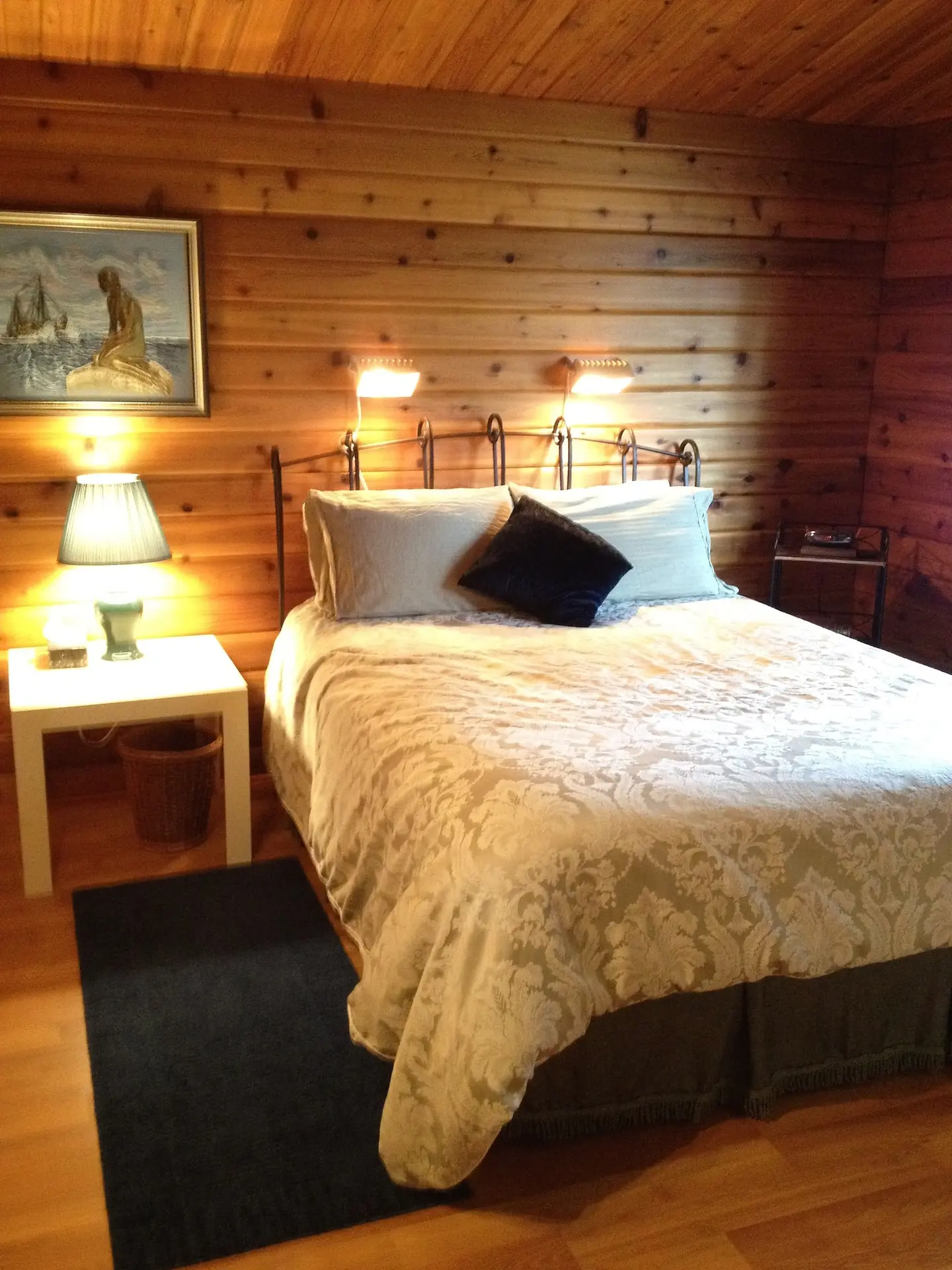 Earlier view of the main-floor queen bedroom