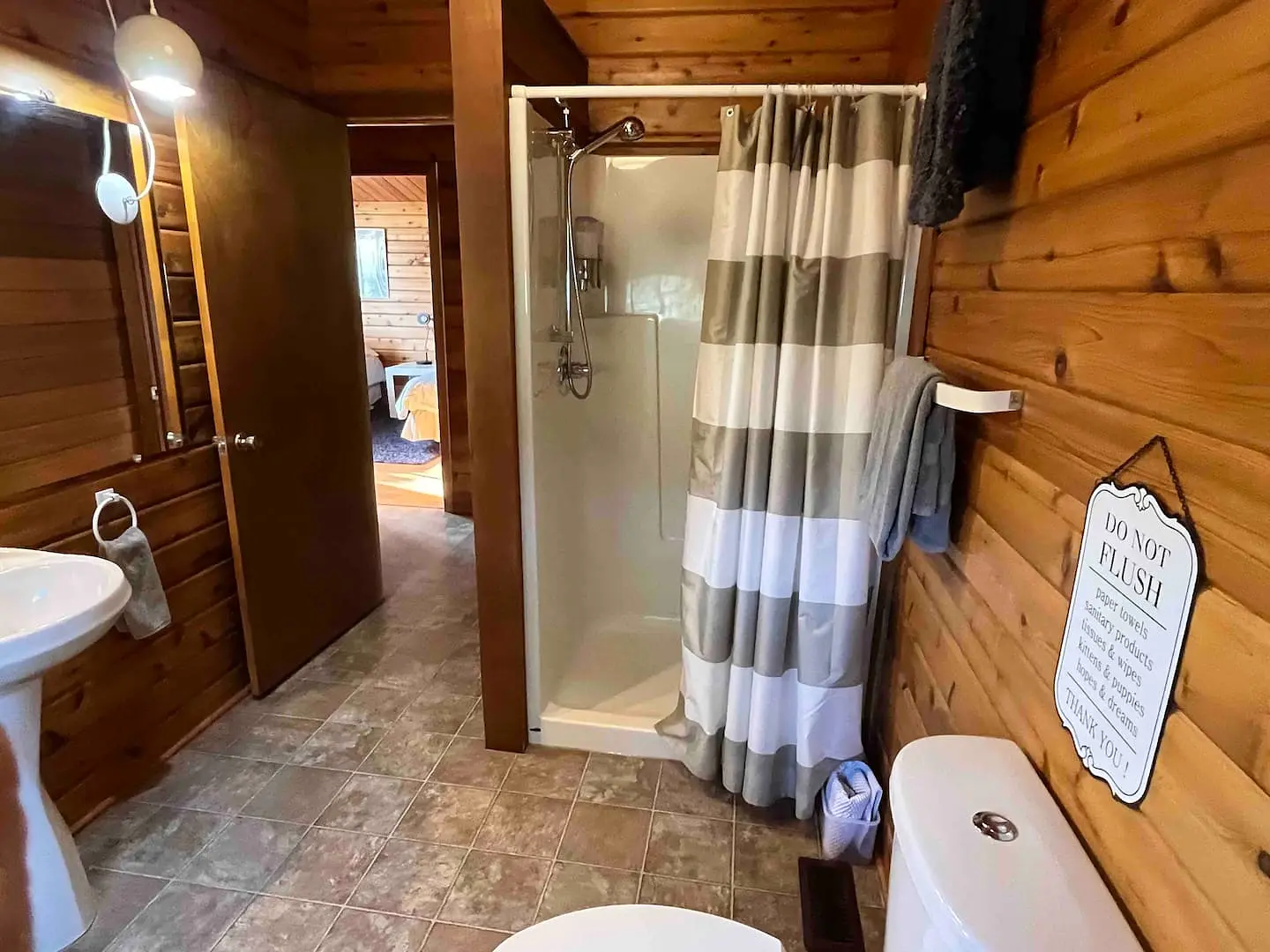 Bathroom with separate shower