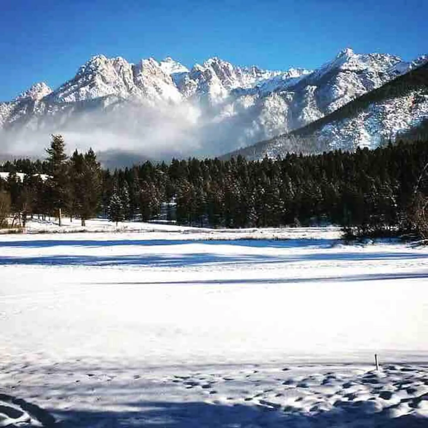 Rocky Mountains in winter
